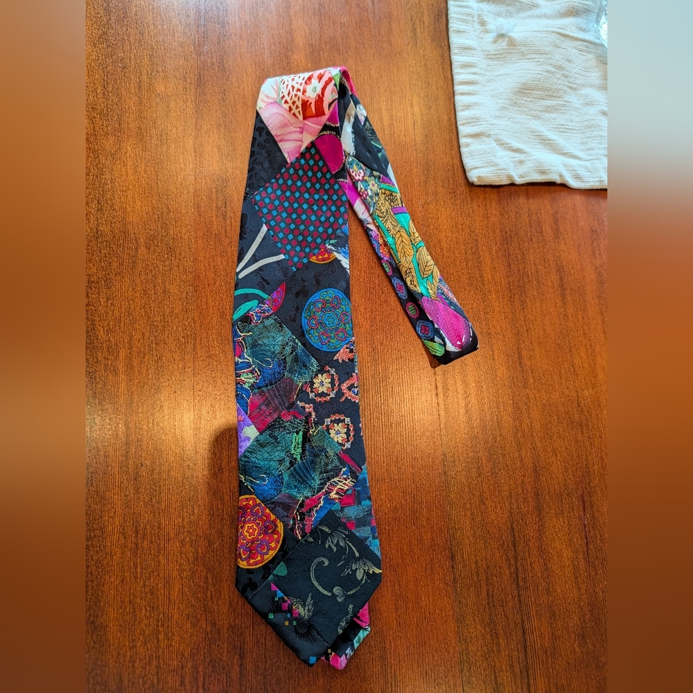 Brioni Multicolor Patchwork Silk Tie Made In Italy - image 1